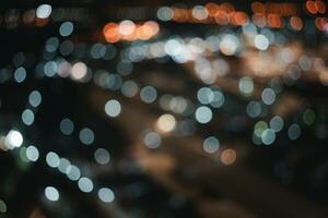 Blurred Photo cityscape with bokhe abstract background