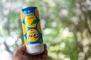 Bangkok, Thailand - December 24, 2023 A canned beer of Cheers Selection Japanese Yuzu. Cheers Selection x Yuzu House photo