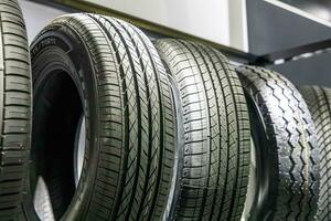 Transport wheel car tire closeup photo