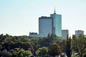 View of modern skyscrapers in the city center. photo