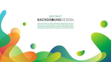 Dynamic colorful fluid background with smooth fresh gradient vector