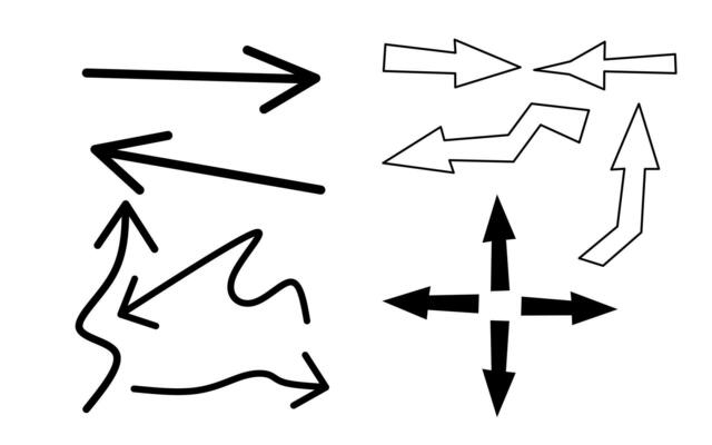 arrow illustration on a white background