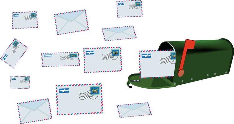 letterbox with mail