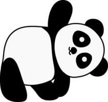 yoga panda rutina de ejercicio sano estilo de vida ilustración vector