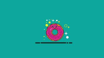 cute donut character design, donut character vector