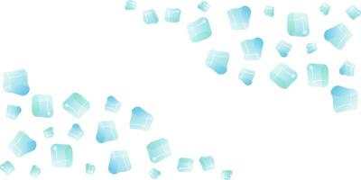 Transparent glass cube shapes in realistic style. vector