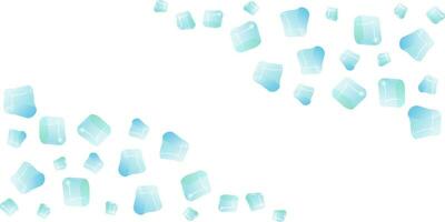Transparent glass cube shapes in realistic style. vector