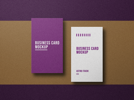 Luxury Business Card Mockup purple background psd