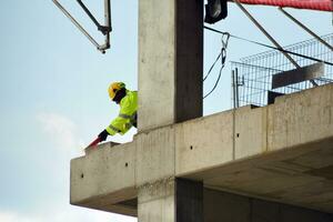 Building under construction in city photo