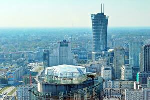 View of modern skyscrapers in the city center. photo