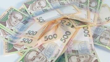 Hryvnia money background, money video footage