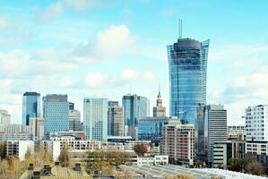 View of modern skyscrapers in the city center. photo