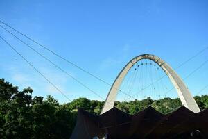 Gateway arch with blue sky photo