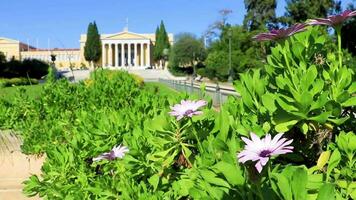 il congresso centro edificio zappeion storico edifici giardino Atene Grecia. video