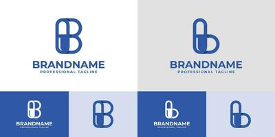 Letter B Capsule Logo, suitable for business related to Capsule or Pill with B initial vector