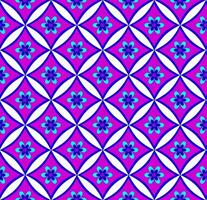 Vector seamless texture in the form of a beautiful floral pattern in pink and blue colors on a white background