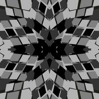 Vector monochrome abstract pattern in the form of a mosaic of geometric shapes on a gray background