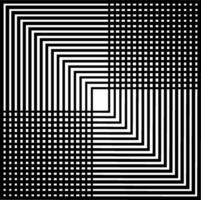 Vector abstract geometric pattern in the form of black squares and lines on a white background