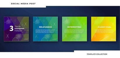 Tips social media tutorial, tips, post banner layout template background design element. Pro Vector