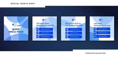 Tips social media tutorial, tips, post banner layout template background design element, Pro Vector