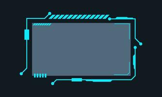 futurista interfaz ui elementos. holográfico hud usuario interfaz elementos, alto tecnología barras y marcos hud interfaz íconos vector ilustración colocar. circulo y rectangular forma fronteras