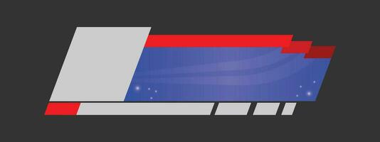 Simple Modern Lower Third In Blue For TV Shows, Streaming And Perfect For News vector