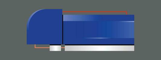 Simple Modern Lower Third In Blue For TV Shows, Streaming And Perfect For News vector