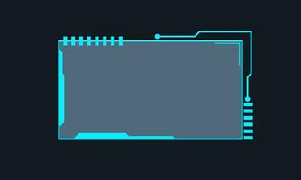 Futuristic interface ui elements. Holographic hud user interface elements, high tech bars and frames. Hud interface icons vector illustration set. Circle and rectangular shape borders