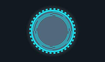 Futuristic interface ui elements. Holographic hud user interface elements, high tech bars and frames. Hud interface icons vector illustration set. Circle and rectangular shape borders