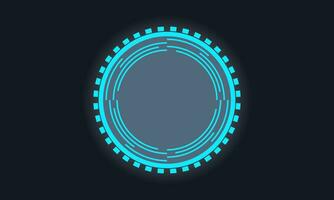 Futuristic interface ui elements. Holographic hud user interface elements, high tech bars and frames. Hud interface icons vector illustration set. Circle and rectangular shape borders