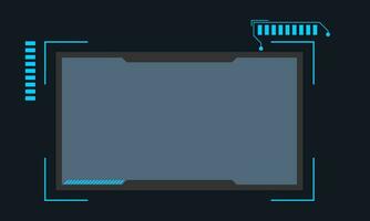 Futuristic interface ui elements. Holographic hud user interface elements, high tech bars and frames. Hud interface icons vector illustration set. Circle and rectangular shape borders