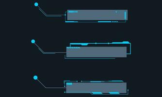 Set of Sci Fi Modern User Interface Elements. Futuristic Abstract HUD. Good for game UI. vector