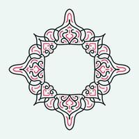 Decorative vintage frame. Vector design. floral ornament.