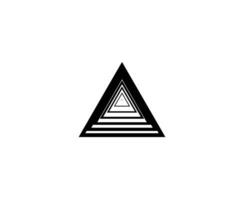 Triangle up arrow or pyramid line art vector icon. Elements of Geometric figure icon for concept apps and websites and development - Vector