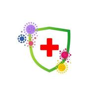 Security shield for virus protection. Coronavirus, 2019. Shield protection. Healthcare concept. Safety logo, system vector icon