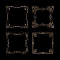 Art Deco Square Frame Illustration vector
