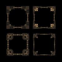 Art Deco Square Frame Illustration vector
