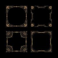 Art Deco Square Frame Illustration vector