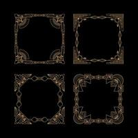 Art Deco Square Frame Illustration vector