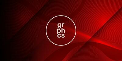 Abstract dark red background with realistic shadow wave line. Dark design with 3D concept. Red futuristic wallpaper. Eps10 vector