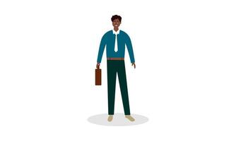 African office employee character illustration vector
