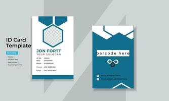 Employee Id card,Creative Modern Id Card Template with free vector identity card design.