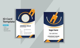 ID Card Template,Employee Id card,Creative Modern Id Card Template with premium vector identity card design.