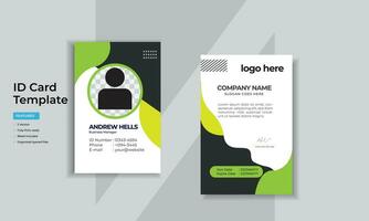 Employee Id card,Creative Modern Id Card Template with free vector identity card design.