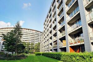 Modern, luxury apartment building. photo