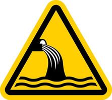 Water Safety Sign Warning - Sewage Effluent Outfall vector