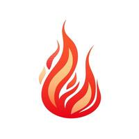 Fire flame vector logo design element.