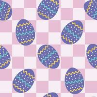 Easter eggs pattern easter eggs background spring eggs seamless pattern vector