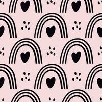 Rainbow Seamless Design Heart Rainbow Pattern Rainbow Background Rainbow Repeat Pattern vector