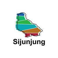 Sijunjung map. vector map of Indonesia Country colorful design, illustration design template on white background